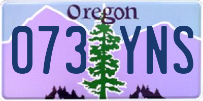 OR license plate 073YNS