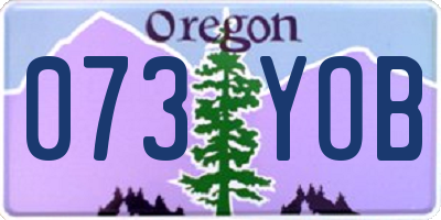 OR license plate 073YOB