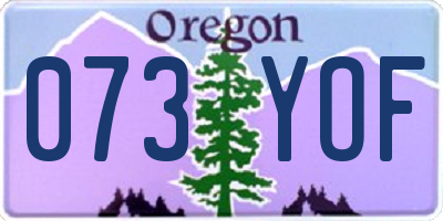 OR license plate 073YOF