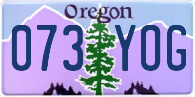 OR license plate 073YOG