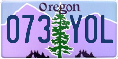OR license plate 073YOL