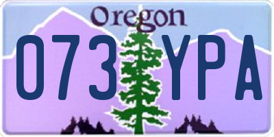 OR license plate 073YPA