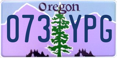 OR license plate 073YPG