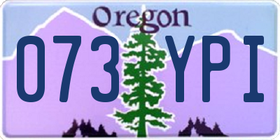 OR license plate 073YPI