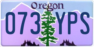 OR license plate 073YPS