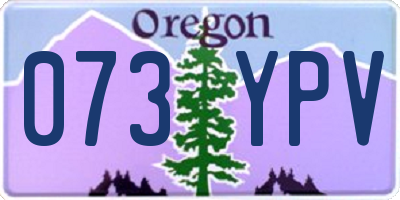 OR license plate 073YPV
