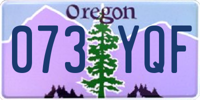 OR license plate 073YQF