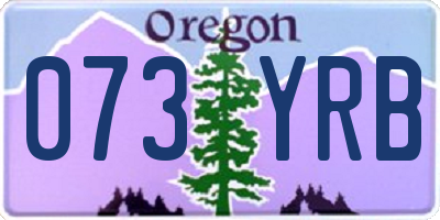 OR license plate 073YRB