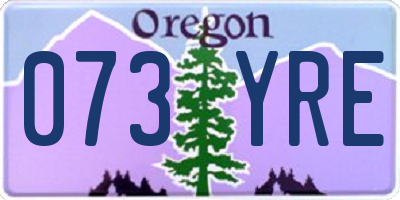 OR license plate 073YRE