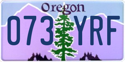 OR license plate 073YRF
