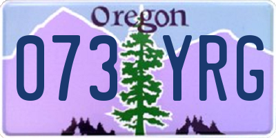OR license plate 073YRG