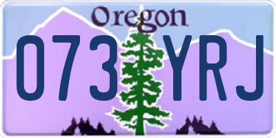 OR license plate 073YRJ