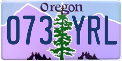 OR license plate 073YRL
