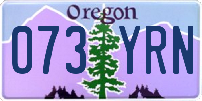 OR license plate 073YRN