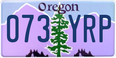 OR license plate 073YRP