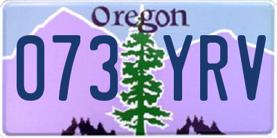 OR license plate 073YRV