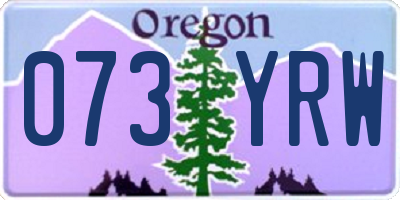 OR license plate 073YRW