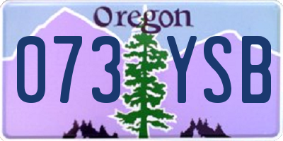 OR license plate 073YSB