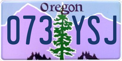 OR license plate 073YSJ