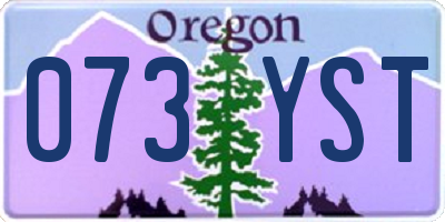 OR license plate 073YST