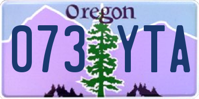 OR license plate 073YTA