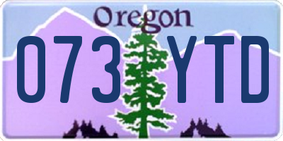 OR license plate 073YTD