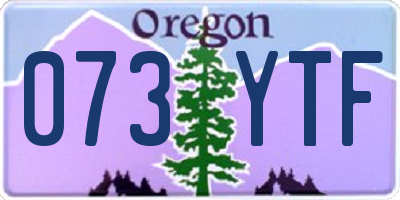 OR license plate 073YTF