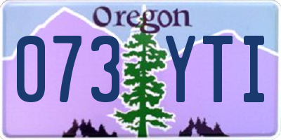 OR license plate 073YTI