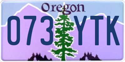 OR license plate 073YTK