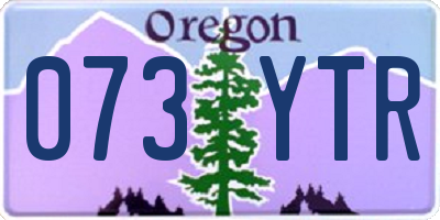 OR license plate 073YTR