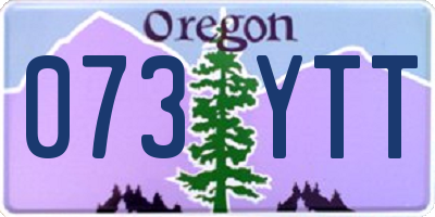 OR license plate 073YTT
