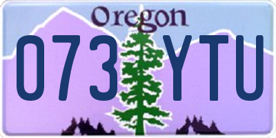 OR license plate 073YTU