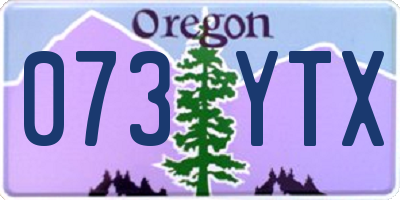OR license plate 073YTX