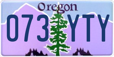 OR license plate 073YTY
