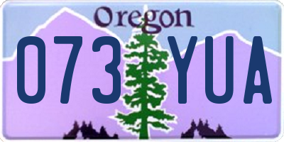 OR license plate 073YUA
