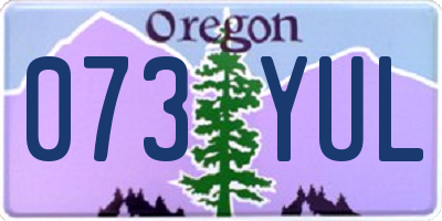 OR license plate 073YUL