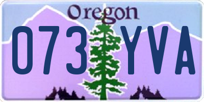 OR license plate 073YVA