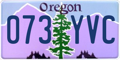 OR license plate 073YVC
