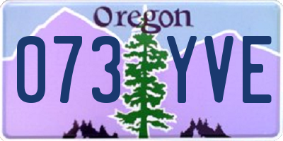 OR license plate 073YVE