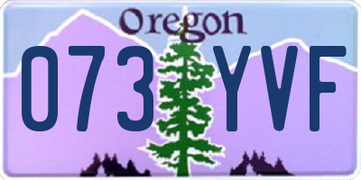 OR license plate 073YVF