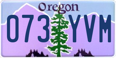 OR license plate 073YVM