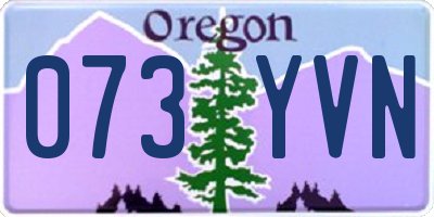 OR license plate 073YVN