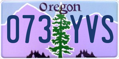 OR license plate 073YVS