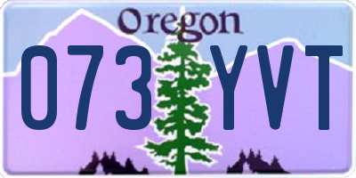 OR license plate 073YVT