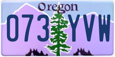 OR license plate 073YVW