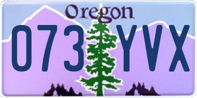 OR license plate 073YVX