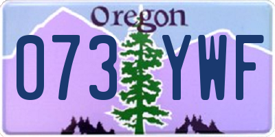 OR license plate 073YWF
