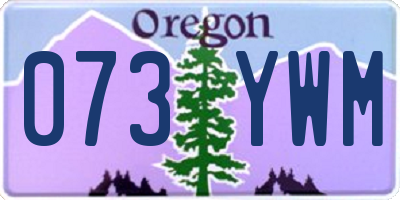 OR license plate 073YWM