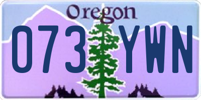 OR license plate 073YWN