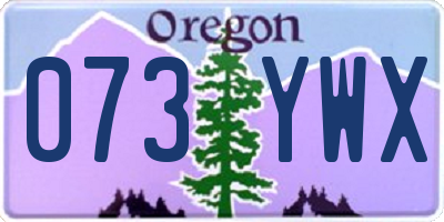 OR license plate 073YWX
